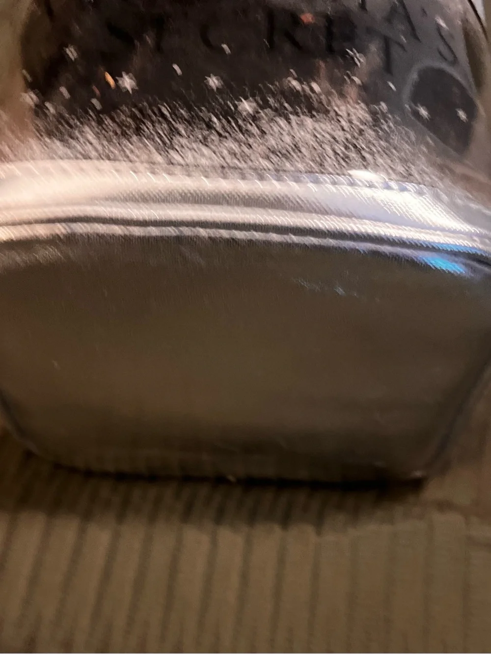 Victoria's Secret Silver Glitter Cosmetic Case